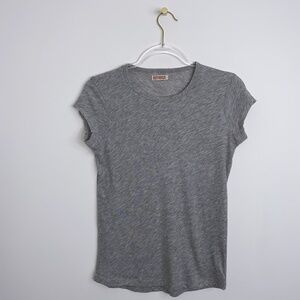 Organic John Patrick Womens Short Sleeves Crew Neck Tee Shirt Gray Sz Medium